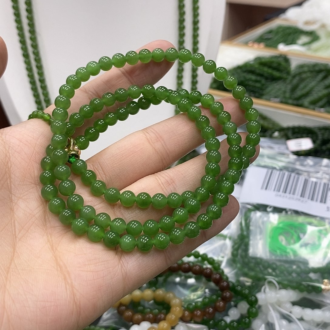 和田玉（碧玉）手链未镶嵌