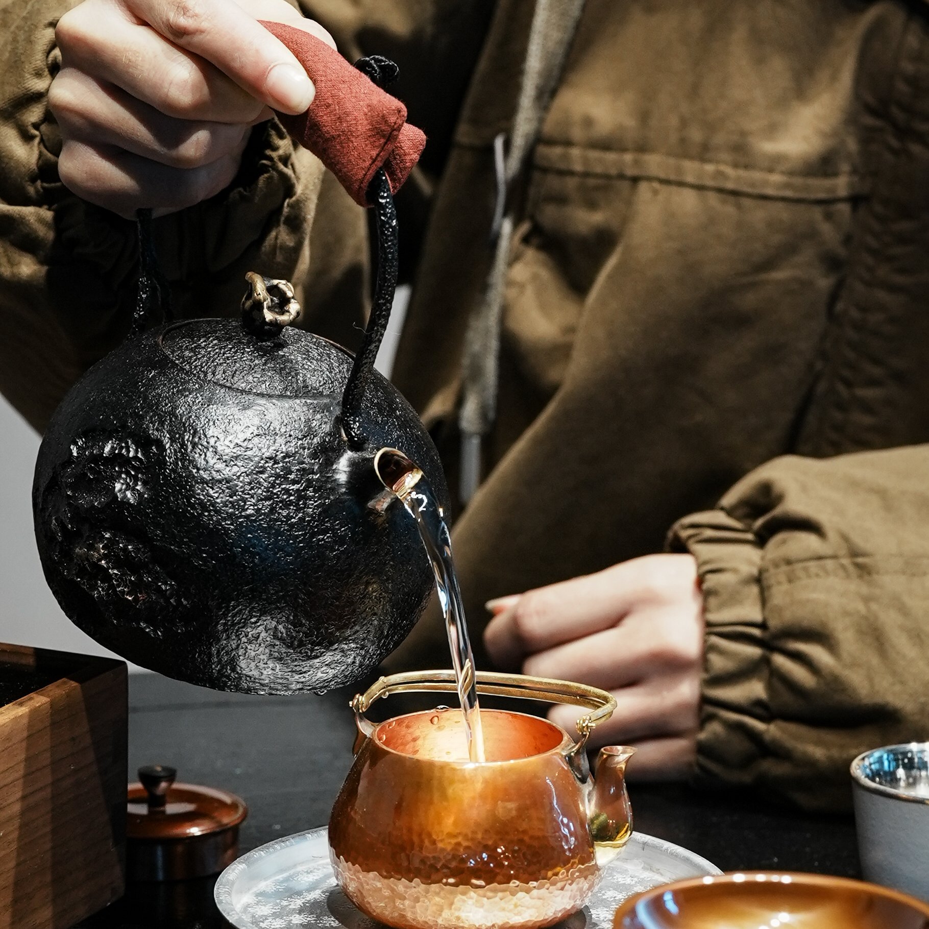 手工铜壶复古煮水器功夫茶具茶道用品太湖石摘敦煌壶CH