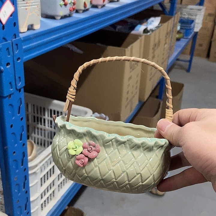 花盆单场满9.9发货14×9.5×6.5绿