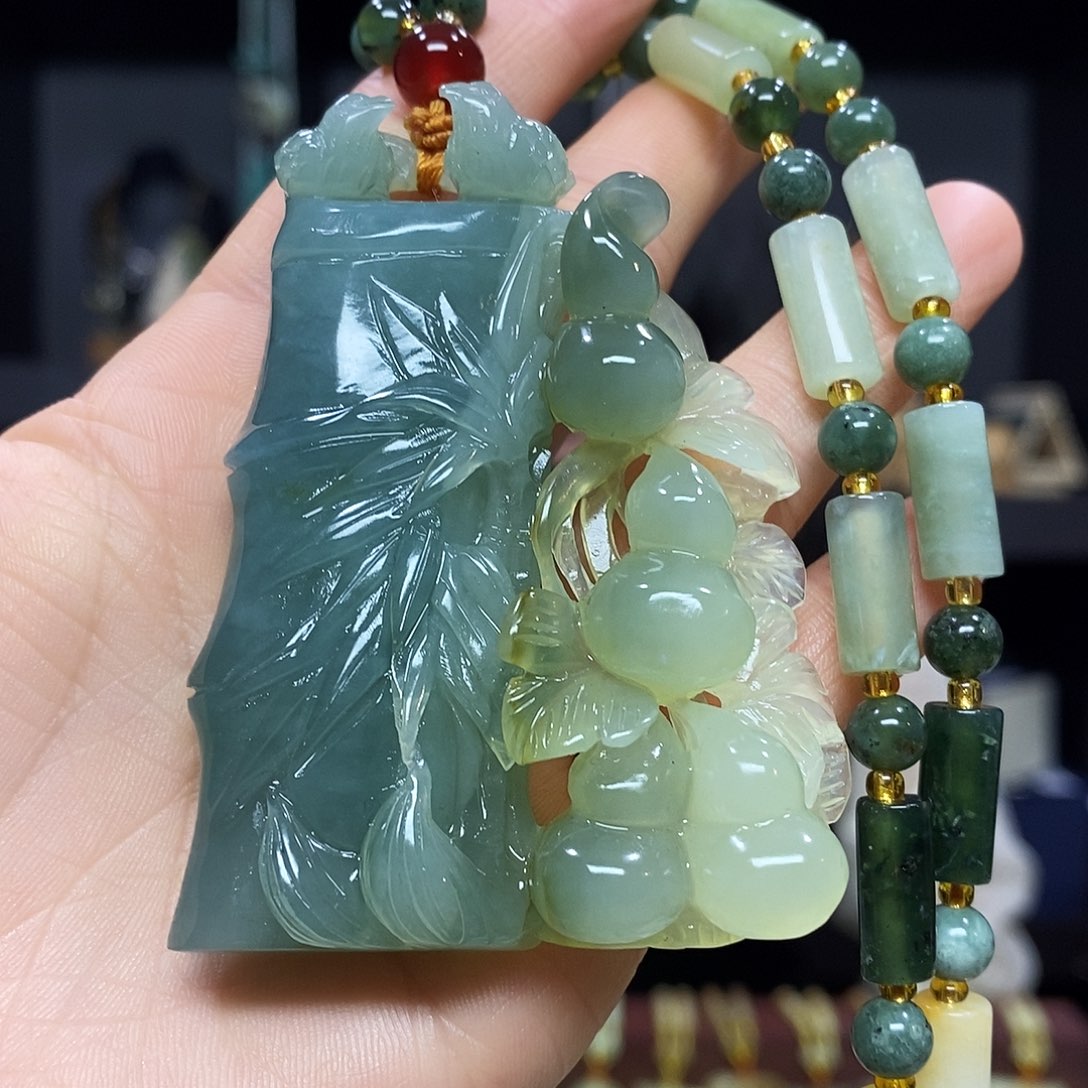 岫玉挂件吊坠手把件未镶嵌