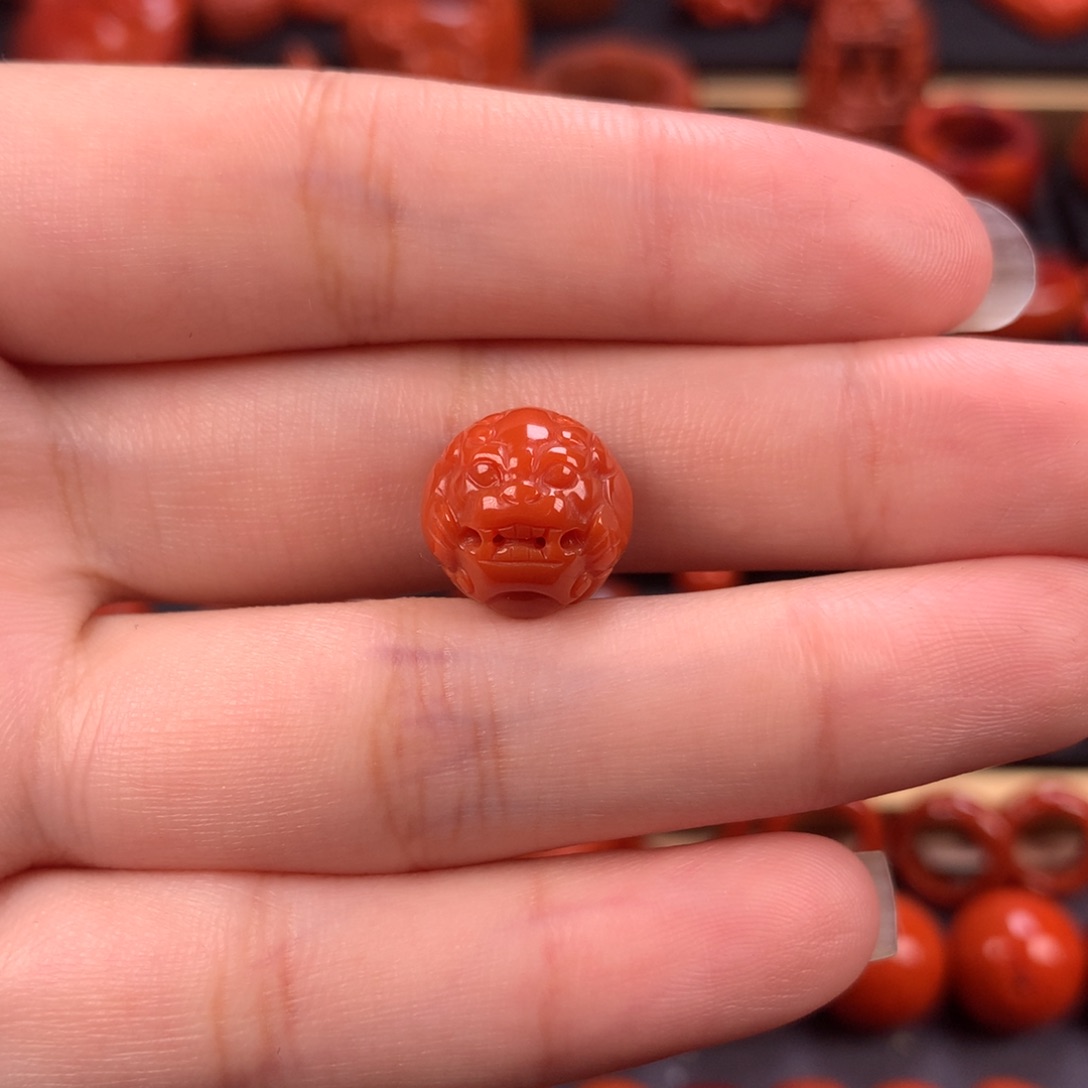 未镶嵌兽珠12.6mm南红玛瑙