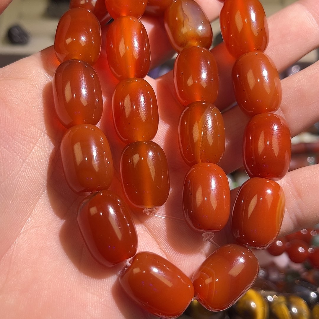 玛瑙/玉髓未镶嵌珠宝半成品红玛瑙卡13*18mm