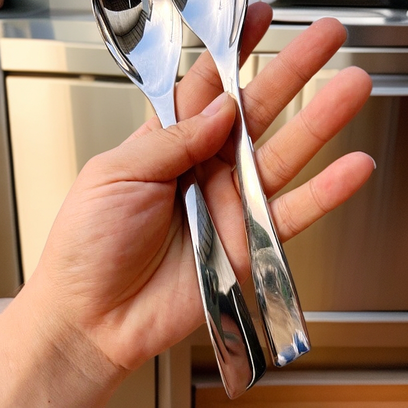 WALLACE镜面分餐勺2支长度18cm  家用创意长柄钢勺