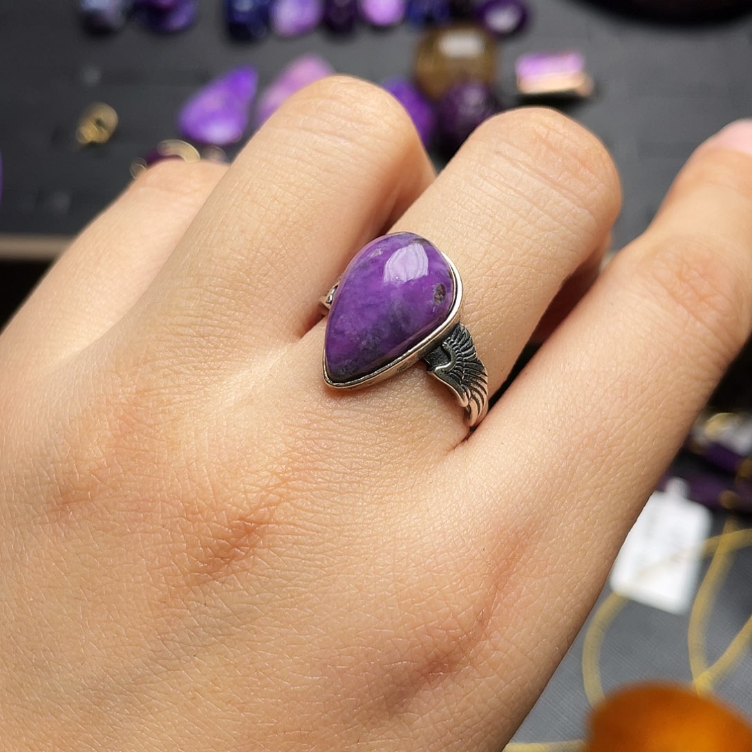 苏纪石（舒俱来）戒指银S925镶嵌