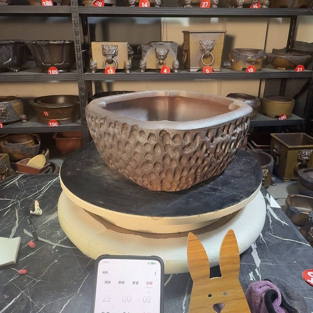 9***吴瑕疵紫砂花盆紫砂花盆