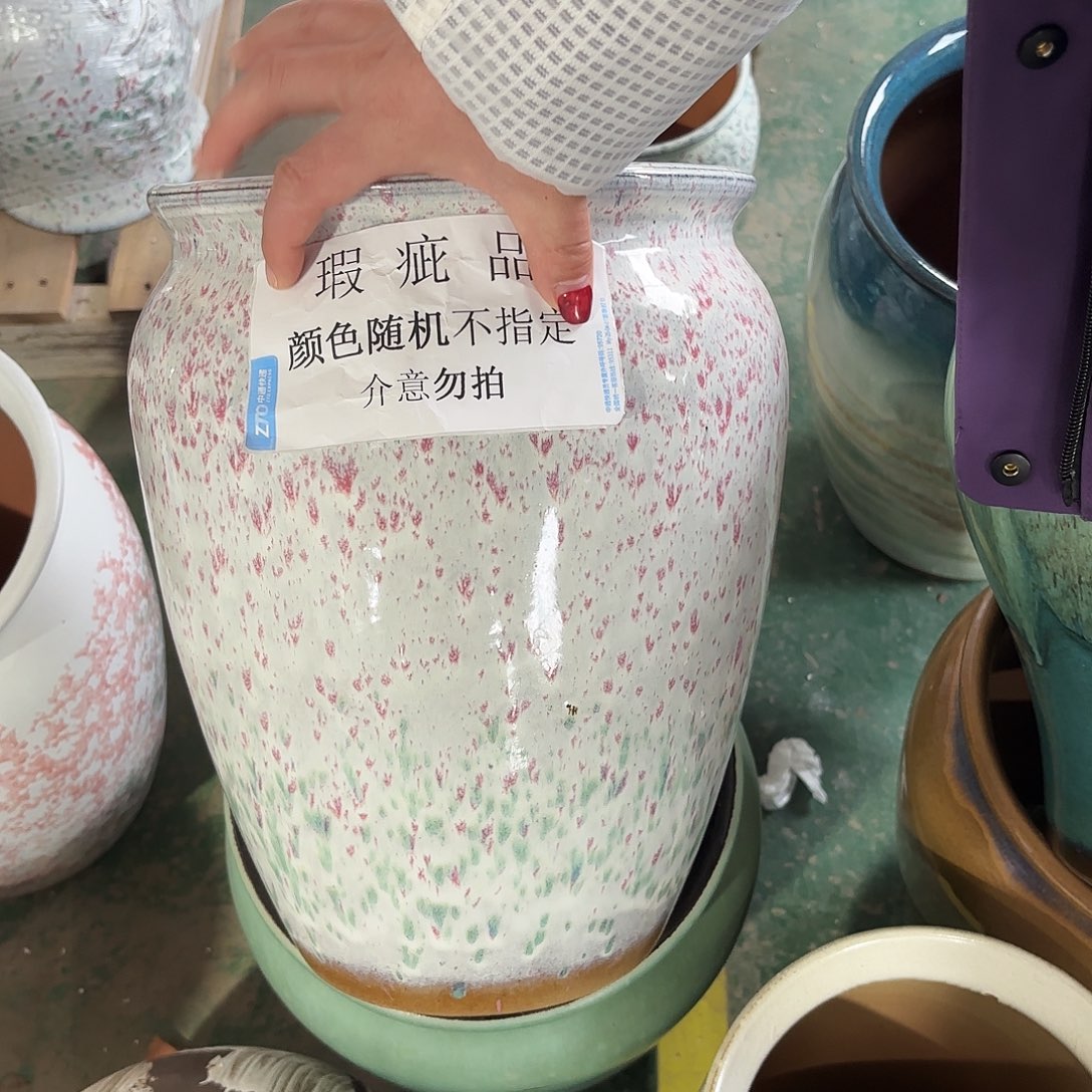 瑕疵一个高33/25红陶