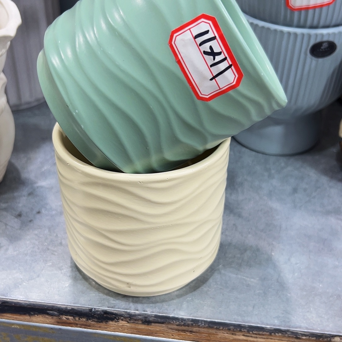 外贸尾单陶瓷花盆凑10米包邮