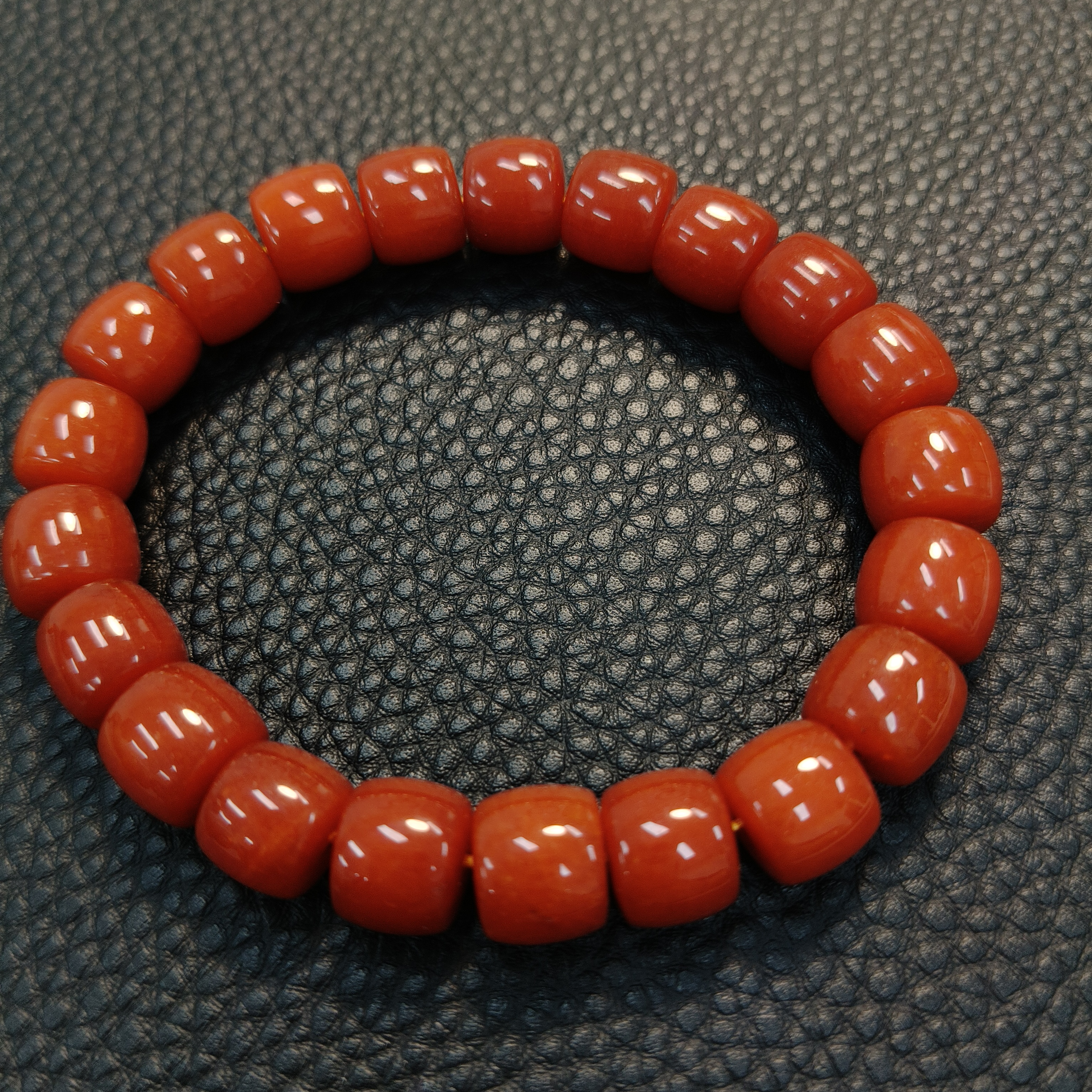 天然珠宝时尚百搭柿子红玛瑙手老型珠（多样性拍一发一）