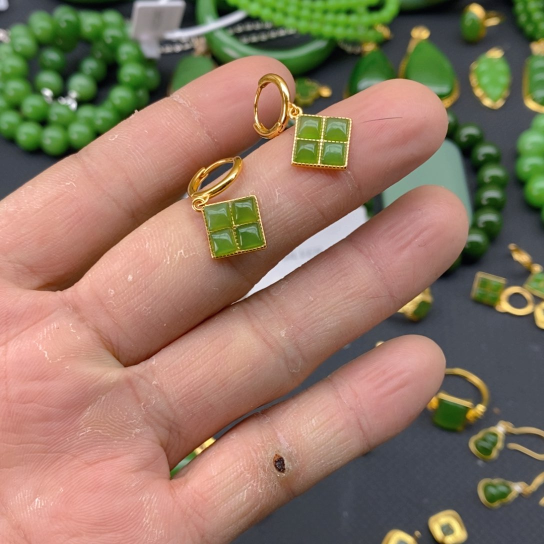 和田玉（碧玉）手链银S925镶嵌