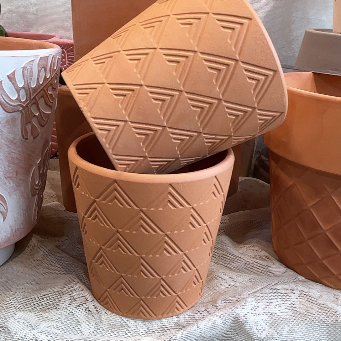 红陶11×11花盆2个