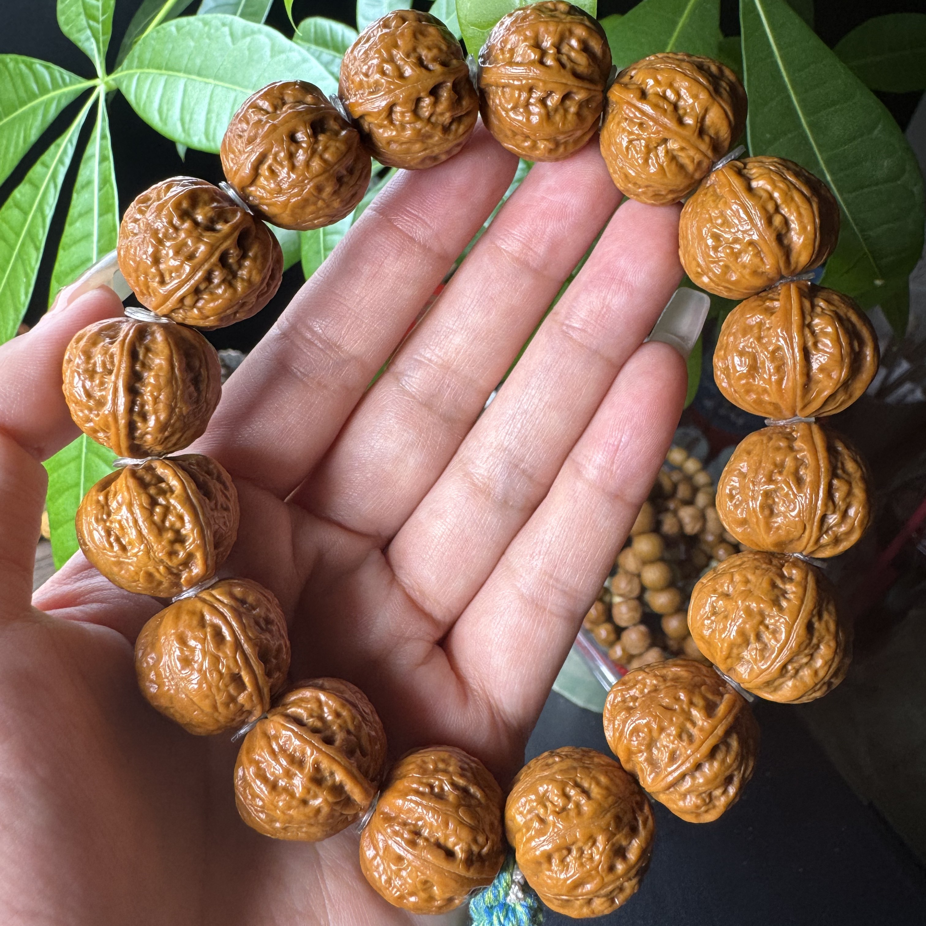 矮桩大肚手串磨盘手持桃核小核桃串文玩精品