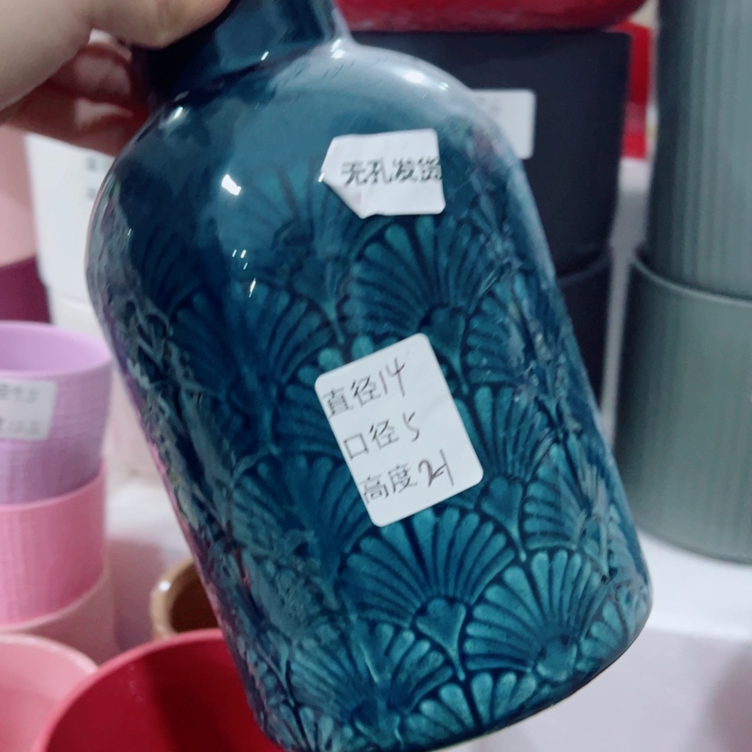 有孔，陶瓷花盆满10米包邮发货