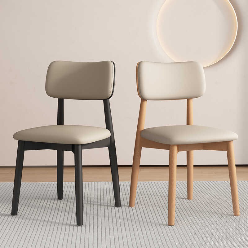 北欧实木餐椅现代简约时尚家用餐厅酒店桌椅靠背轻奢实木餐椅家用
