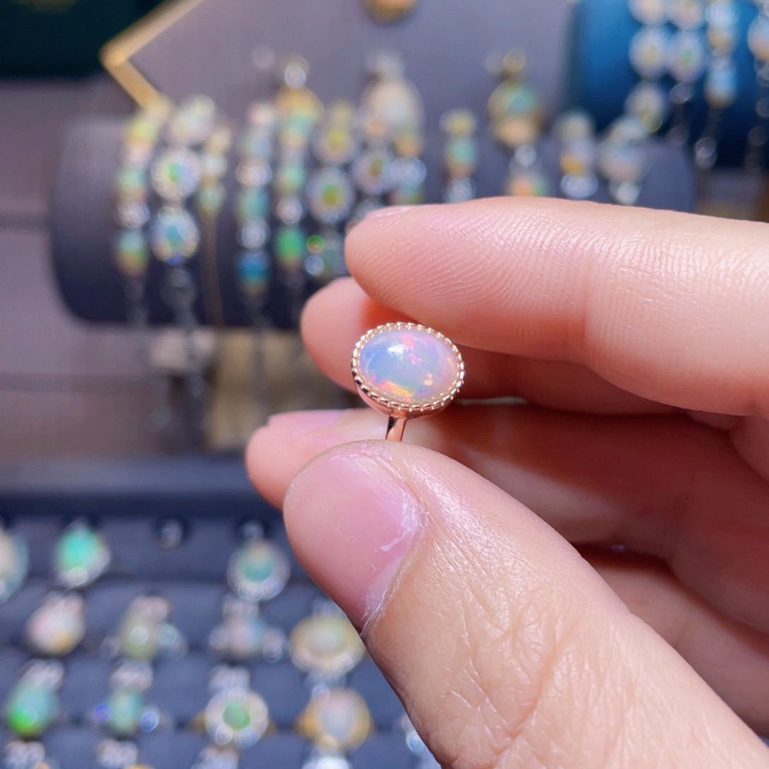 欧泊戒指）银S925镶嵌慈*