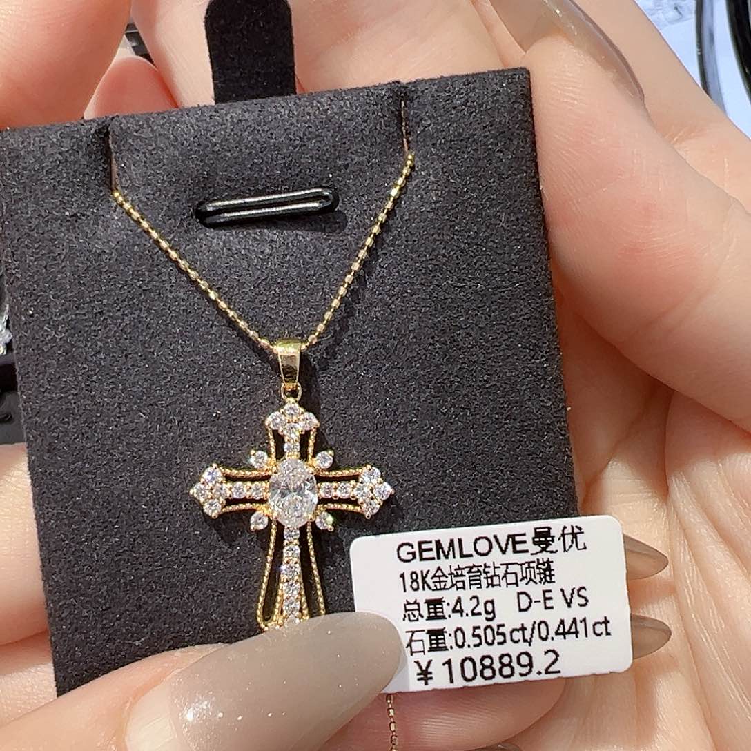 实验室培育钻石18K金镶嵌