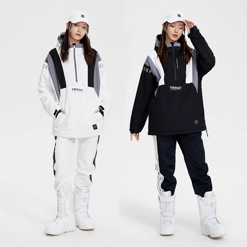 【清完不补】滑雪服套装防水夹棉拼色单双板保暖韩版12502+12507