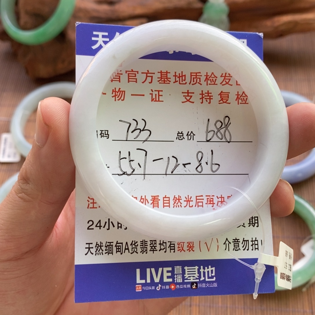 翡翠未镶嵌手镯733