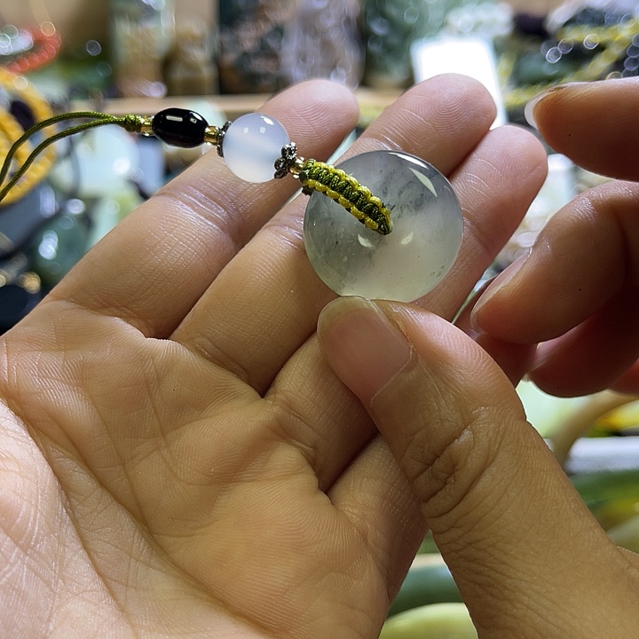 未镶嵌岫玉手机挂件