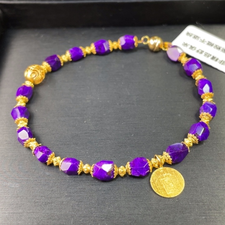 苏纪石（舒俱来）手链18K金镶嵌