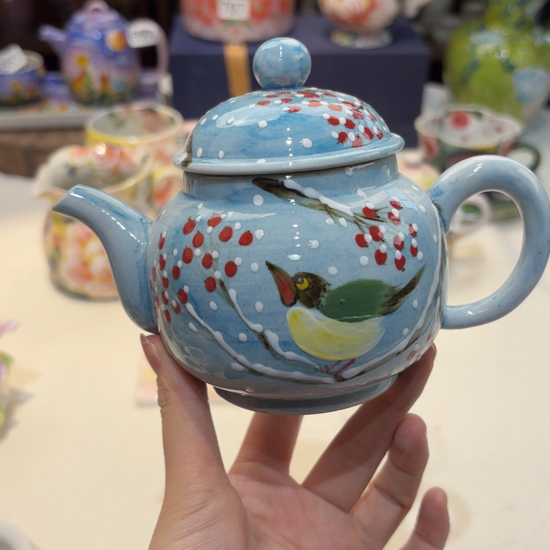 景德镇手绘高温釉下彩陶瓷茶具