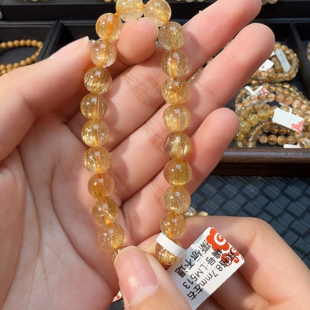 发晶手链未镶嵌天然钛晶