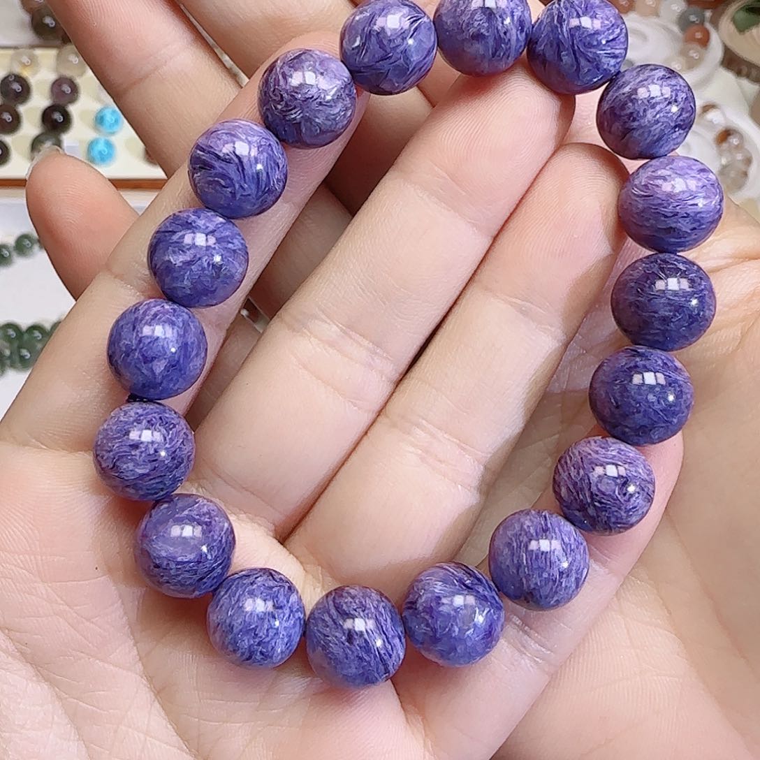 查罗石（紫龙晶）手串未镶嵌冰**芦卡11.3