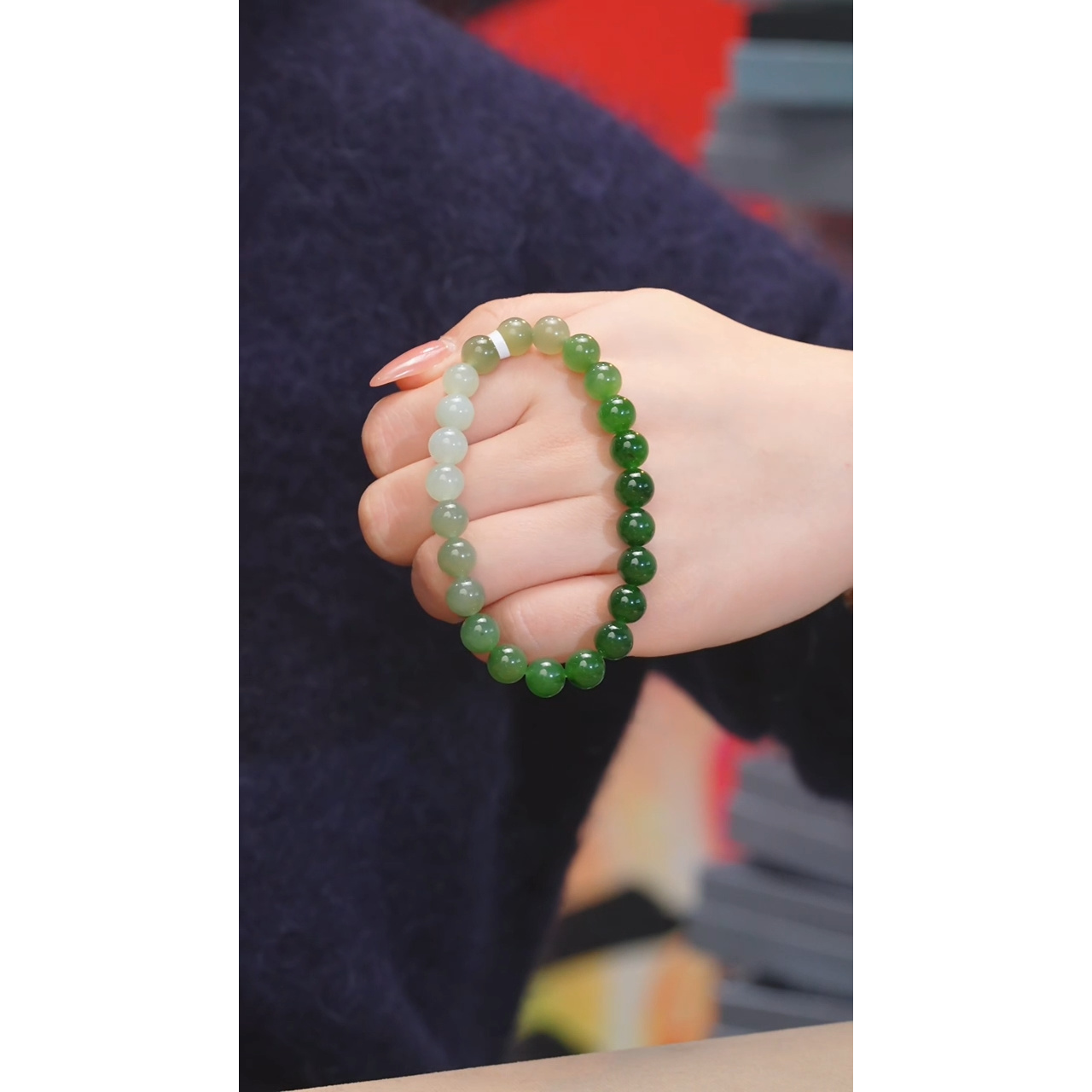 【闪购商品】和田玉手串未镶嵌多样性发 卡7-8@@E9540