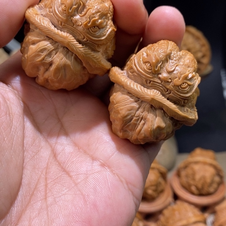 核桃把件@****期纯手工雕刻文玩核桃