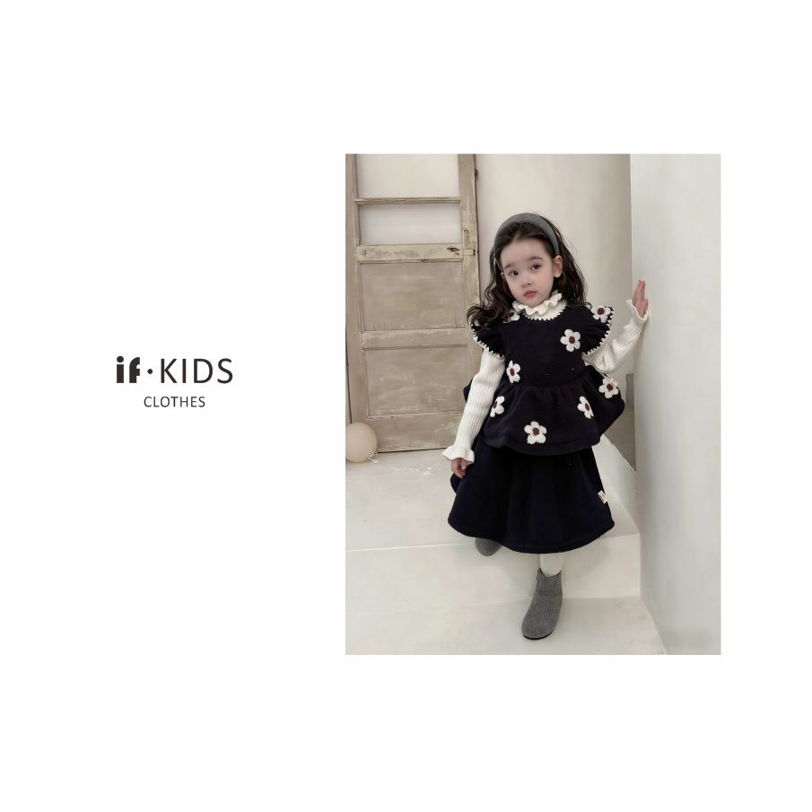 【IF高定】秋冬新款女宝复古修饰锁骨线条洋气大裙摆显白衬肤公主裙