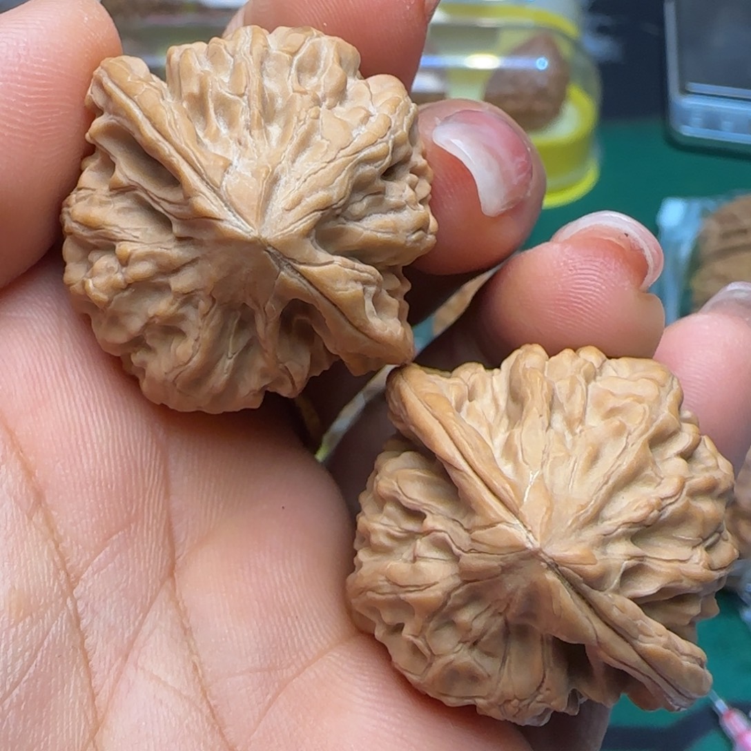 E***i文玩核桃吊坠34钝尖野生➕打底