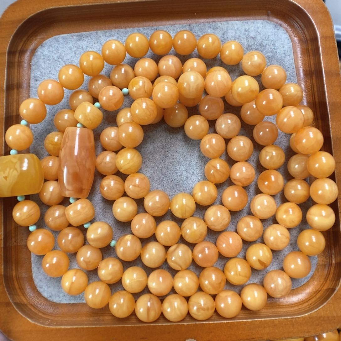 蜜蜡手串未镶嵌蜜蜡108