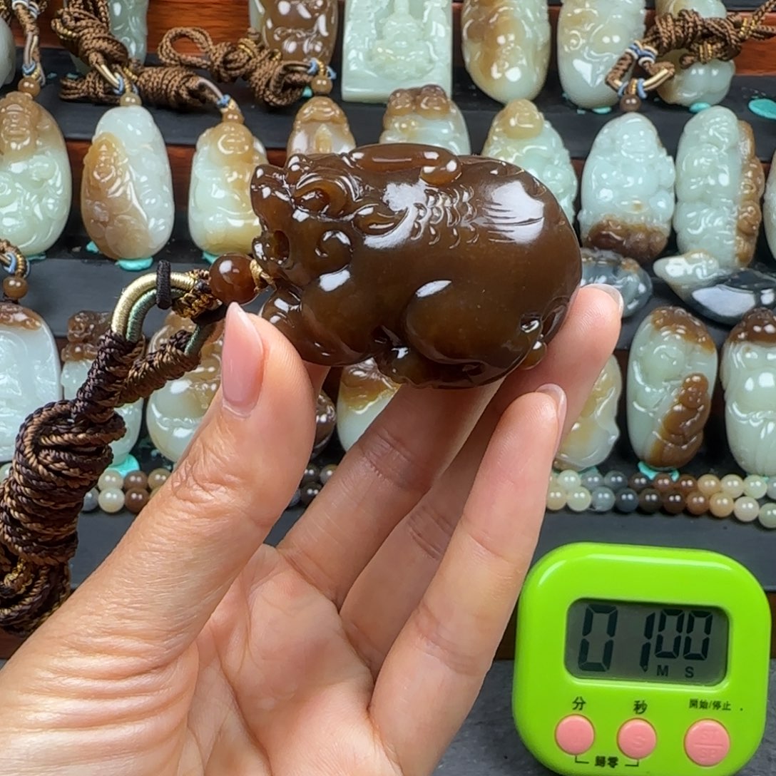 和田玉未镶嵌挂件柠*树