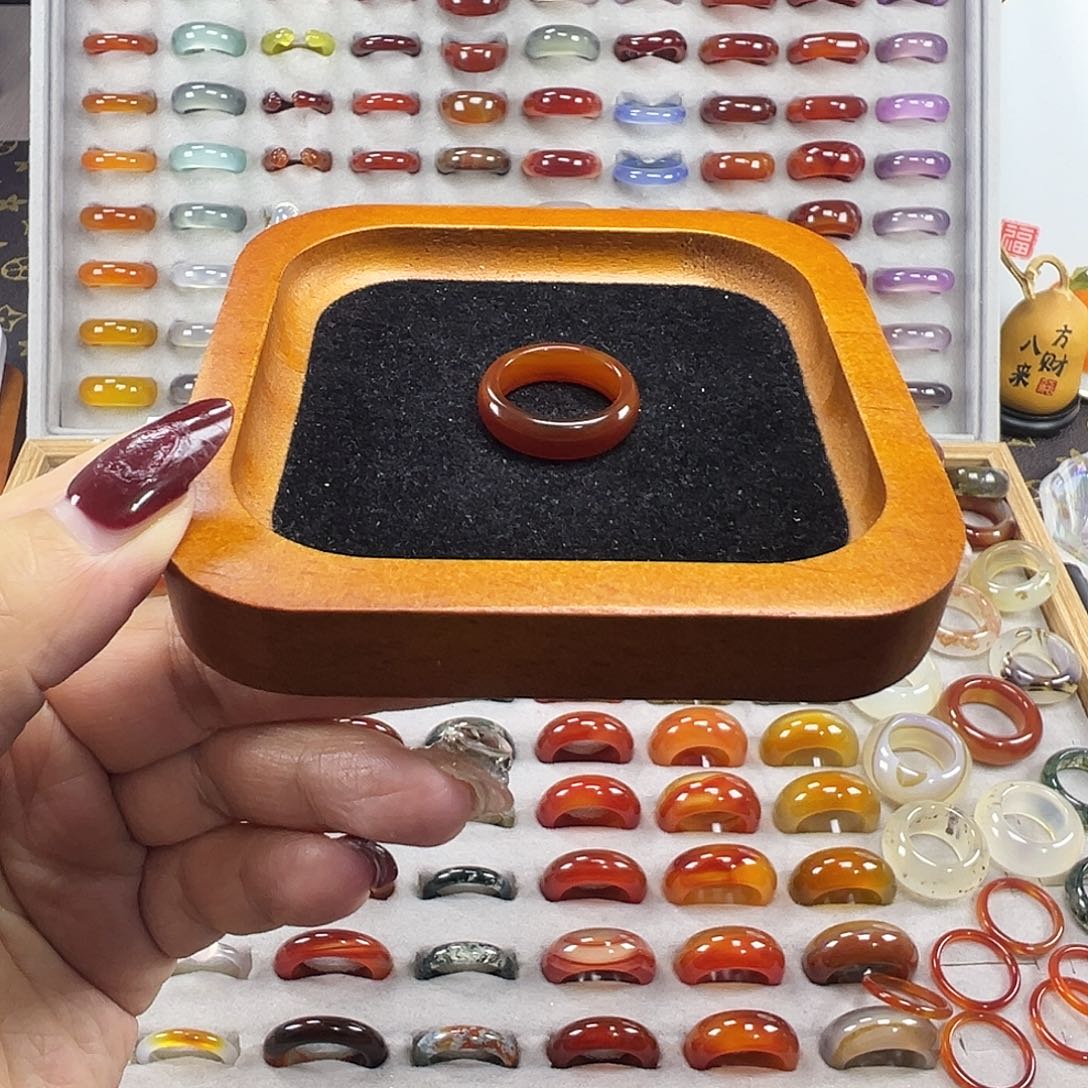 玛瑙/玉髓未镶嵌戒指B1不退换17.1港14+