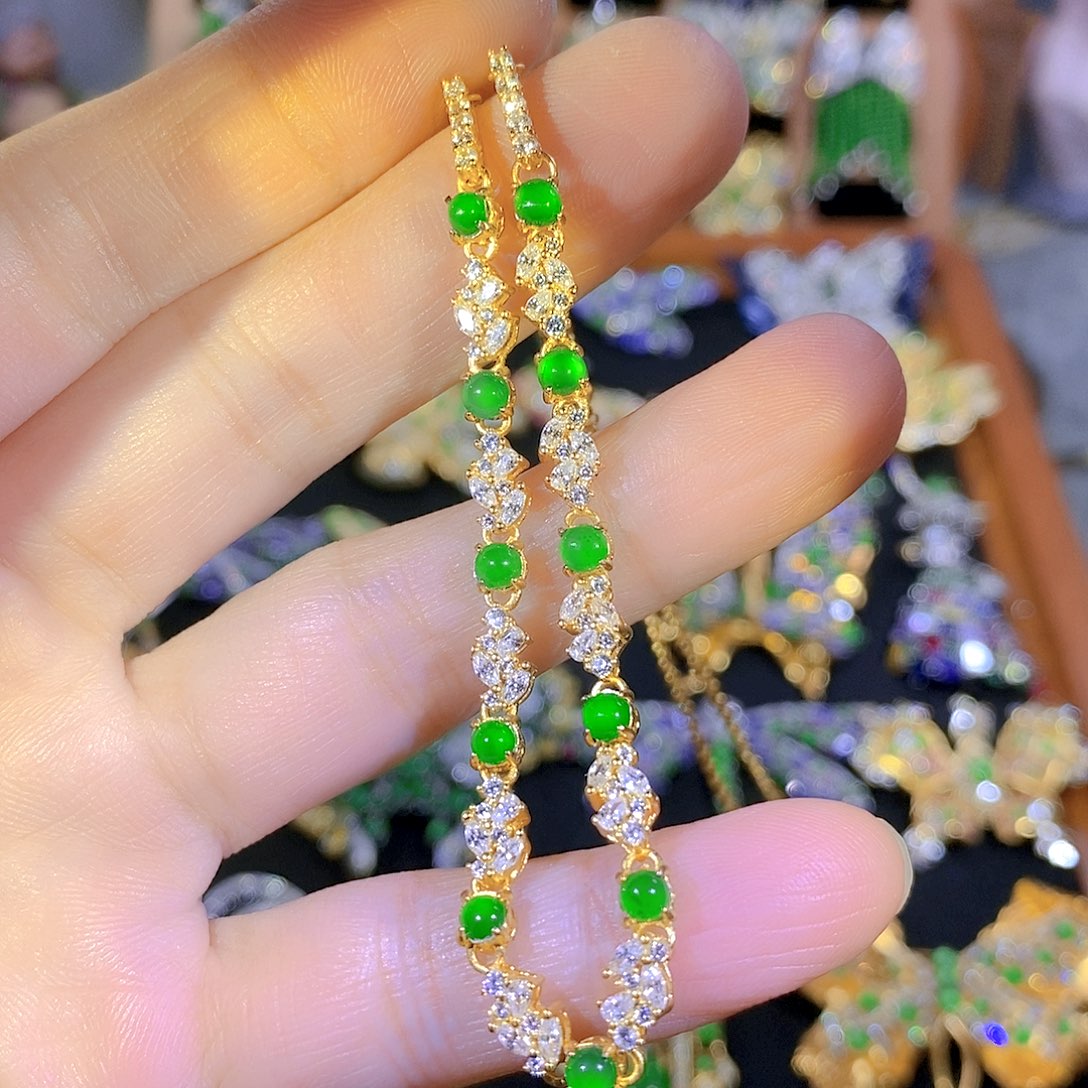 吊坠(不含链)银S925镶嵌翡翠