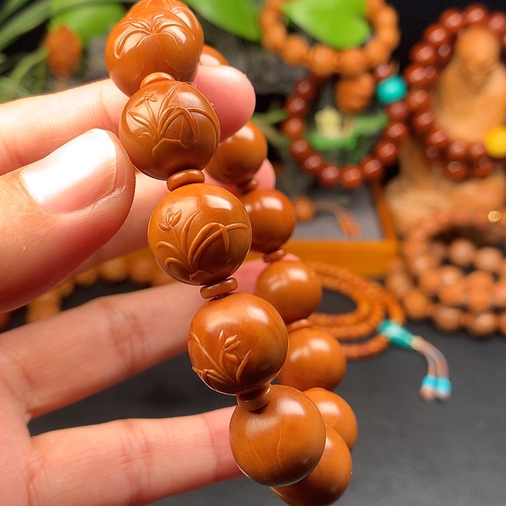 橄榄核手串/手链兰花15