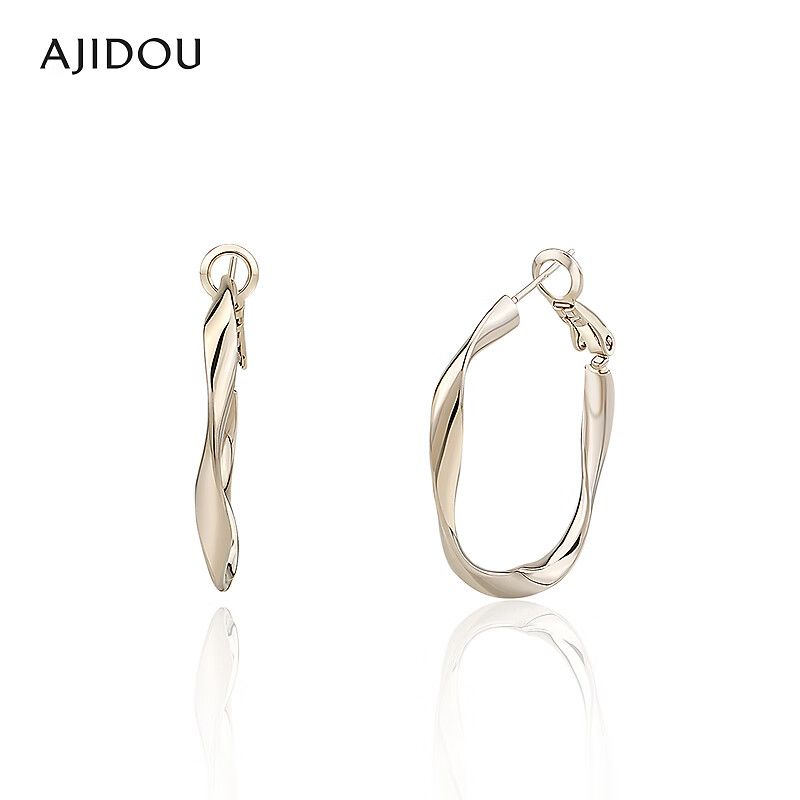 合金耳饰 阿吉豆莫比乌斯环耳圈小众精致简约百搭潮流高级【SC】