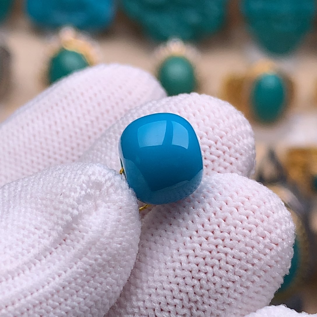 未镶嵌绿松石珠宝奇石9.8mm