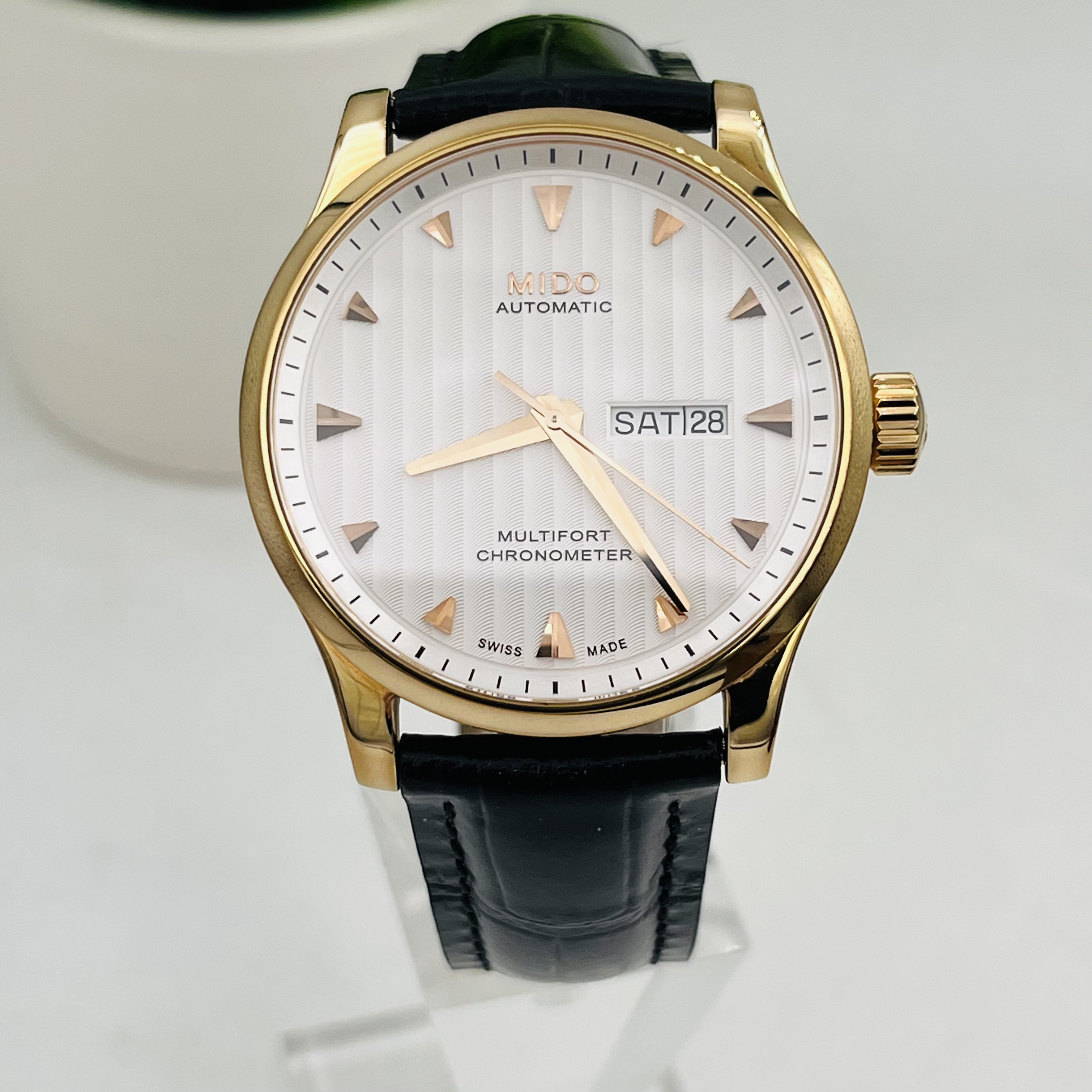 99新 Mido/美度 臻时/舵手天文台认证瑞士机械男士腕表/尺寸42