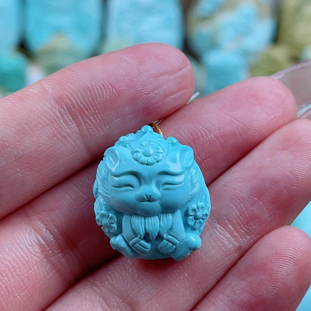 绿松石未镶嵌珠宝奇石