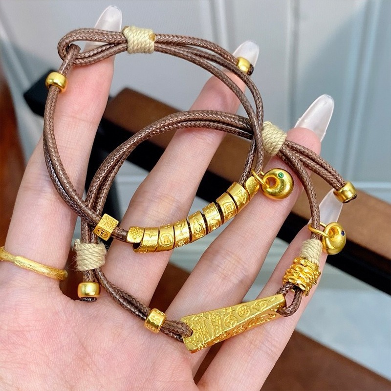 【矿金手工制作】小金坨吉言三角锥扭扭棒手链手工编织