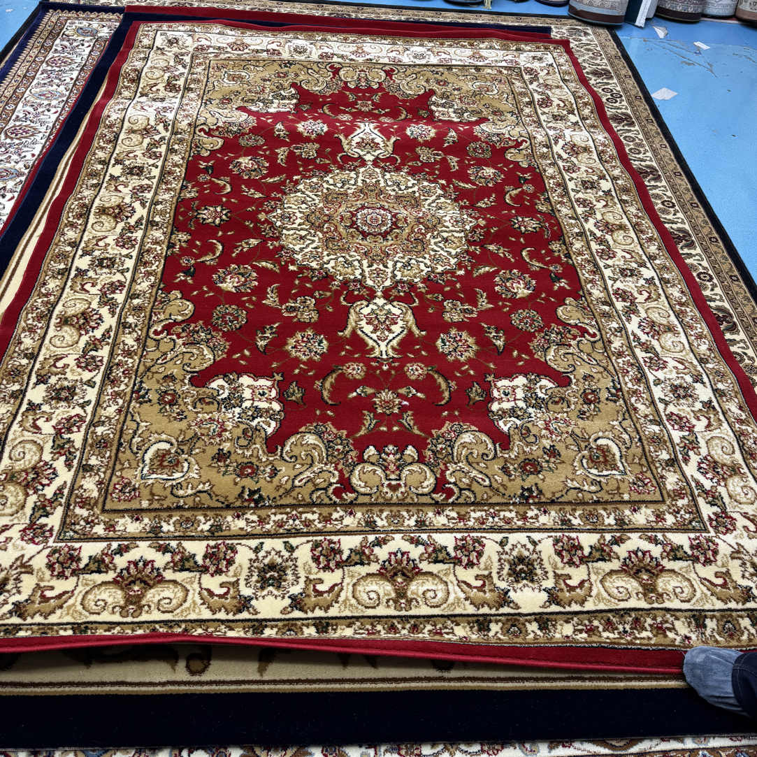 福利款200*290厘米美式复古风丙纶编织客厅茶几地毯