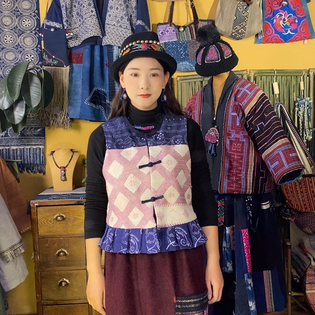 织绣手工制作马甲