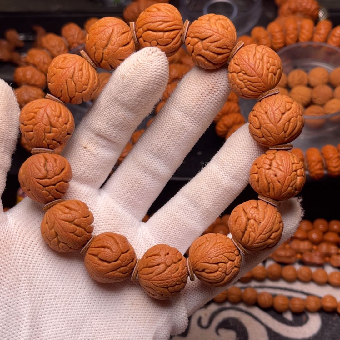 手串桃核精品红魔铁将军1.7