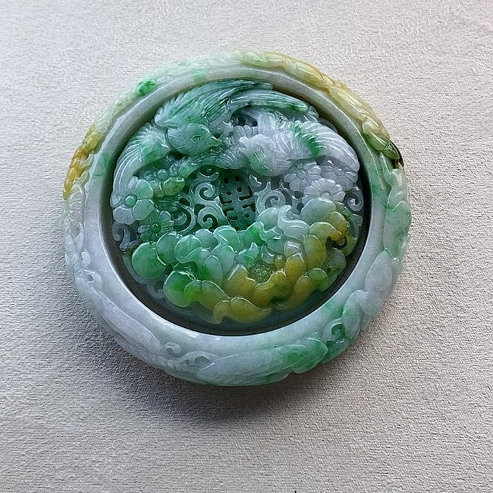 翡翠手镯未镶嵌用****0三彩色翡翠套镯