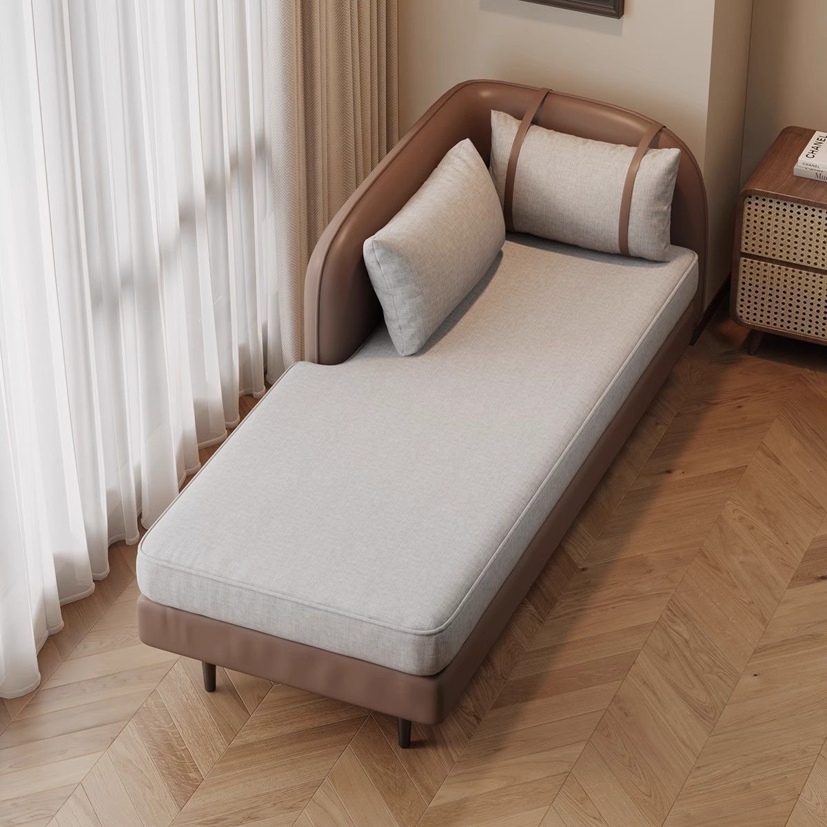 轻奢亚朵酒店贵妃椅沙发现代单人民宿美人小户型客厅阳台懒人躺椅