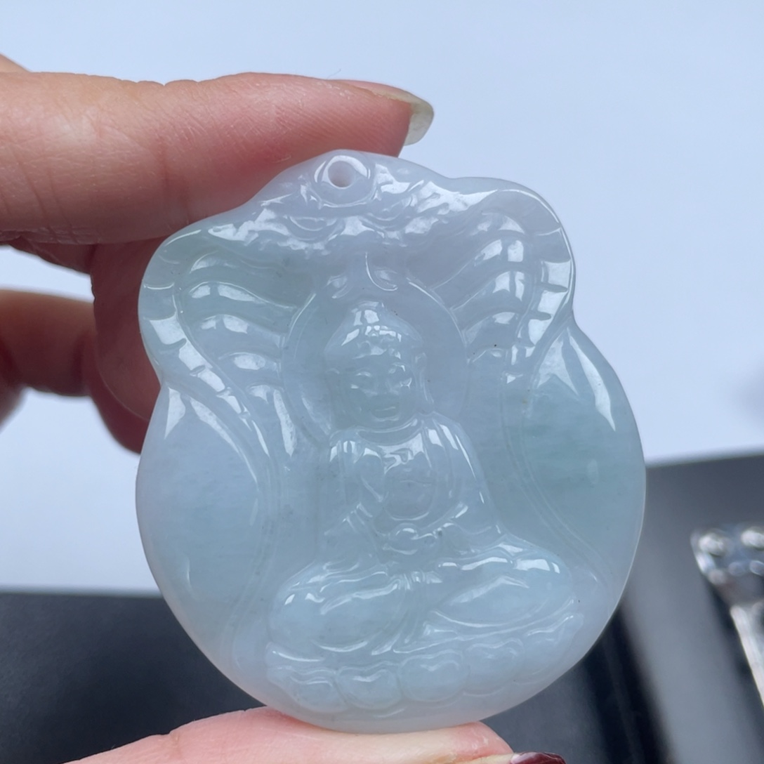 翡翠颈饰未镶嵌纯天然a货缅甸翡翠包邮