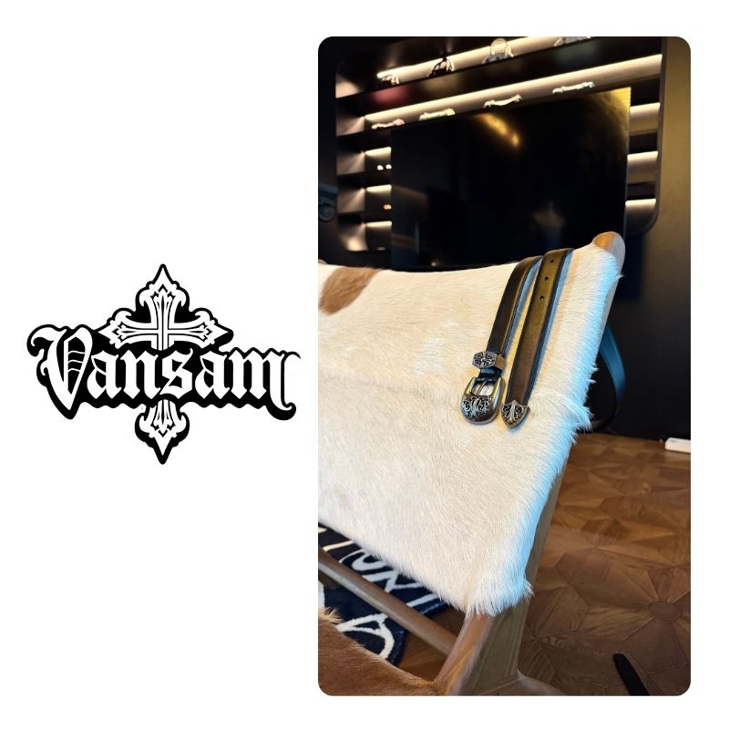 【皮带】万总同款十字克纹大头重工真皮皮带