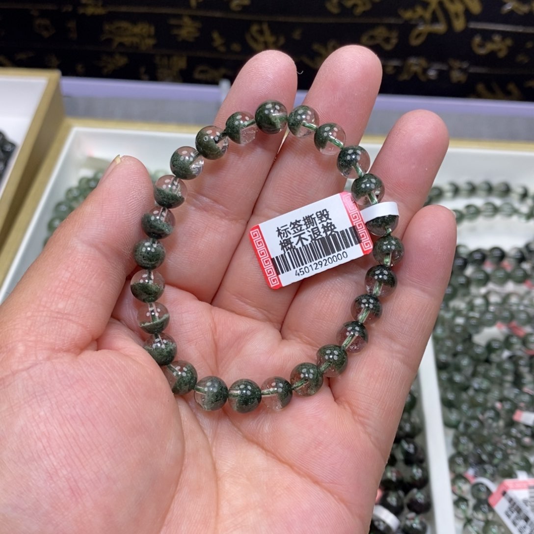 水晶绿幽灵手串未镶嵌l****?