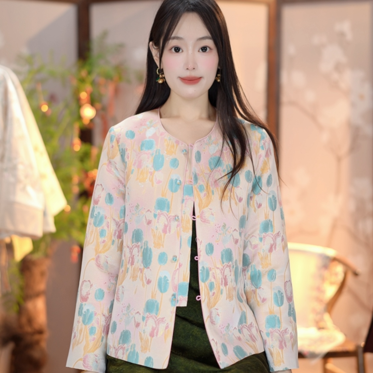 《山月遥-外套》2025新中式国风女士百搭外套