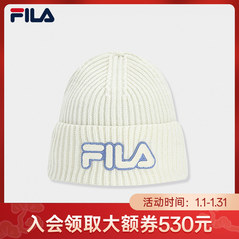 FILA斐乐针织帽百搭潮流情侣时尚毛线帽F13U549232F